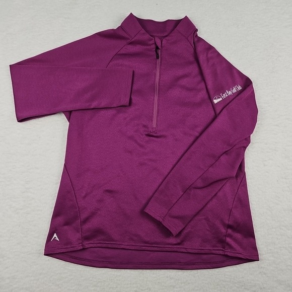 Antigua Tops - East Bay Golf Club Purple Antigua 1/2 Zip Long Sleeve Womens Golf‎ Jacket Sz XL